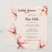 Waterverf Magnolia Floral Vrijgezellenfeest CUSTOM Kaart (Voorkant / Achterkant)