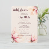 Waterverf Magnolia Floral Vrijgezellenfeest CUSTOM Kaart (Staand voorkant)