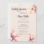 Waterverf Magnolia Floral Vrijgezellenfeest CUSTOM Kaart (Voorkant)