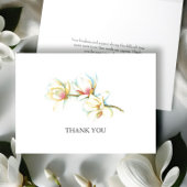 Waterverf Magnolia Flower Funeral Bedankt Card