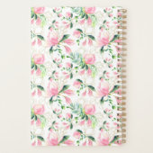 Waterverf Magnolia Flower in roze Personalized Planner (Achterkant)