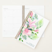Waterverf Magnolia Flower in roze Personalized Planner (Display)