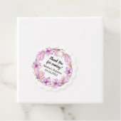 Waterverf Magnolia Flower Wreath Sticker Bedankjes Labels (In situ)