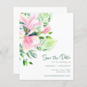 Waterverf Magnolia Flowers Roze Opslagdatum (Voorkant / Achterkant)