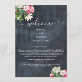 Waterverf Magnolia Flowers Weddenrenroute Programmakaart (Voorkant)