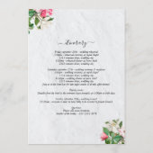 Waterverf Magnolia Flowers Weddenrenroute Programmakaart (Achterkant)