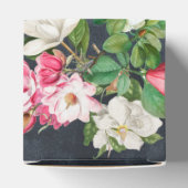 Waterverf Magnolia Flowers Weddenschap Black White Bedankdoosjes (Bovenkant)