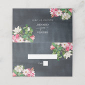 Waterverf Magnolia Flowers Weddenschap Black White Plaatskaartje (Buitenkant ongevouwen)