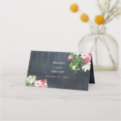 Waterverf Magnolia Flowers Weddenschap Black White Plaatskaartje (Achterkant)