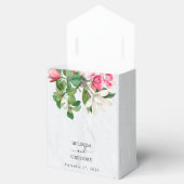 Waterverf Magnolia Flowers Wedding Bedankdoosjes (Geopend)