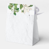 Waterverf Magnolia Flowers Wedding Bedankdoosjes (Achterkant)