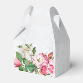 Waterverf Magnolia Flowers Wedding Bedankdoosjes (Achterkant)