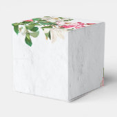 Waterverf Magnolia Flowers Wedding Bedankdoosjes (Achterkant)