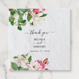 Waterverf Magnolia Flowers Wedding Bedankjes Labels