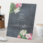 Waterverf Magnolia Flowers Wedding Cards Gifts Reclamebord Met Voetstuk (Insitu)