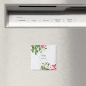 Waterverf Magnolia Flowers Wedding Favor Magneet (Insitu (Vaatwasser))