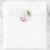 Waterverf Magnolia Flowers Wedding Ronde Sticker (Tas)
