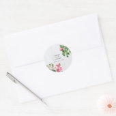 Waterverf Magnolia Flowers Wedding Ronde Sticker (Envelop)