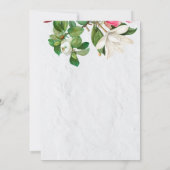 Waterverf Magnolia Flowers Wedding Save The Date (Achterkant)