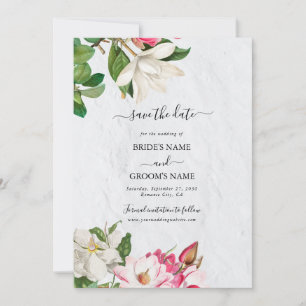Waterverf Magnolia Flowers Wedding Save The Date