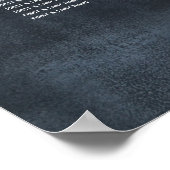 Waterverf Magnolia Flowers Wedding Seating Chart Poster (Hoek)