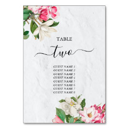 Waterverf Magnolia Flowers Wedstrijknummer Kaart