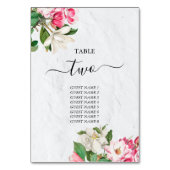 Waterverf Magnolia Flowers Wedstrijknummer Kaart (Achterkant)