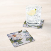 Waterverf Magnolia Gold Script Custom Wedding Kartonnen Onderzetters (Insitu)