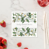 Waterverf Magnolia Greenery bruiloft servetten (Insitu)