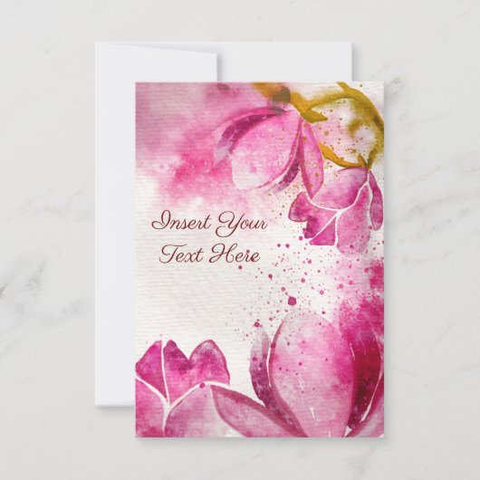 Waterverf Magnolia Kaart (Voorkant)