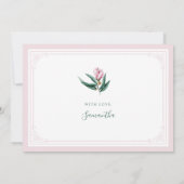 Waterverf Magnolia Pink Floral Bridesmaid Kaart (Achterkant)