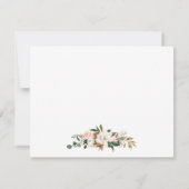 Waterverf Magnolia Roos Floral Persoonlijk Groen Notitiekaartje (Achterkant)