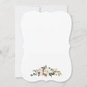 Waterverf Magnolia Roos Floral Wedding Gold Kaart (Achterkant)