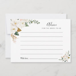 waterverf magnolia & roze florale adviezen advieskaart