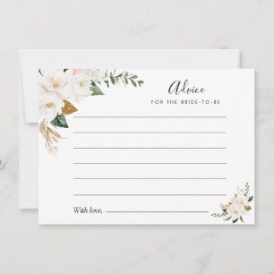 waterverf magnolia & roze florale adviezen advieskaart