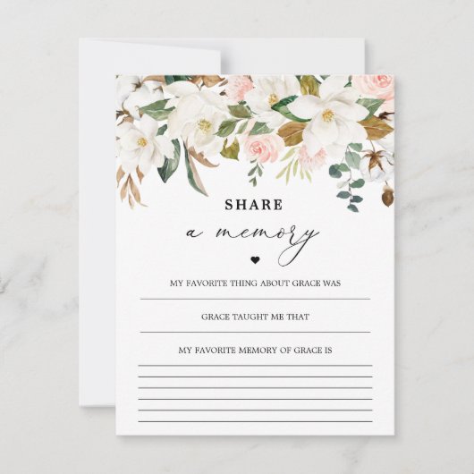 Waterverf Magnolia Share A-geheugenkaart (Voorkant)