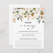 Waterverf Magnolia Share A-geheugenkaart (Voorkant / Achterkant)