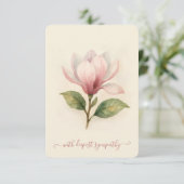 Waterverf Magnolia Sympathy Card (Staand voorkant)