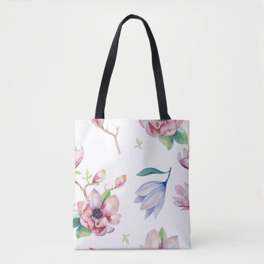 Waterverf Magnolia Tote Bag (Voorkant)