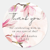 Waterverf Magnolia Vrijgezellenfeest Stickers (Voorkant)