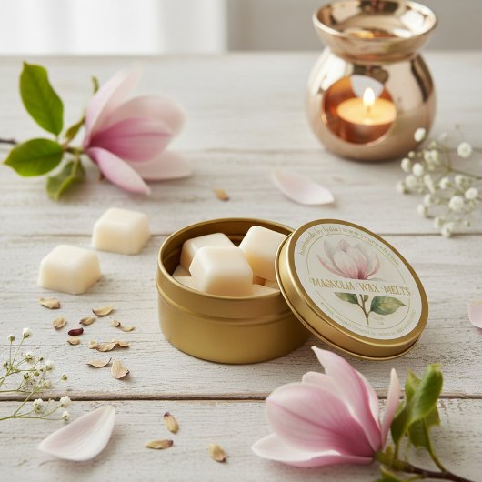 Waterverf Magnolia Wax Melts Label Sticker