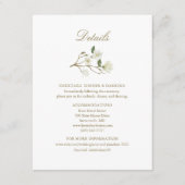 Waterverf Magnolia Wedding Crest Enclosure Kaart (Voorkant)