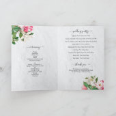 Waterverf Magnolia Wedding Order of Service Programma (Binnen)
