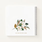 Waterverf Magnolia Wreath Monogram Notitieboek (Achterkant)