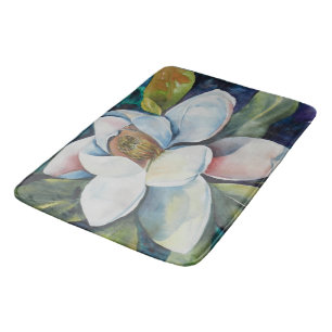 Waterverf Magnoliabloem en bladeren Badmat