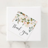 Waterverf Magnolias en Cotton Weddenschap Dank je Bedankjes Labels (In situ)