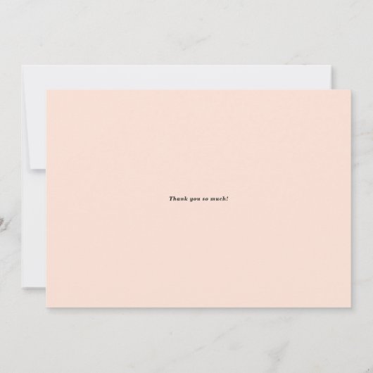 Waterverf Magnolias en Cotton Wreath Wedding Bedankkaart (Achterkant)