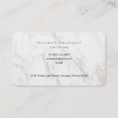 Waterverf Magnolias, Faux Marble Texture Modern Visitekaartje (Achterkant)