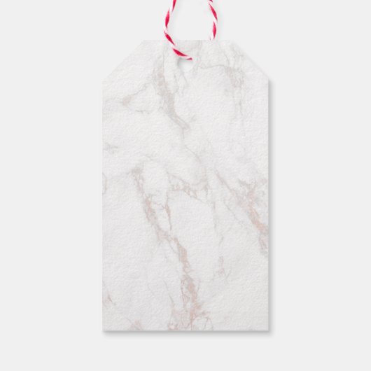 Waterverf Magnolias, Faux Marble Texture Wedding Cadeaulabel (Achterkant)