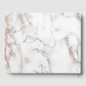 Waterverf Magnolias, Faux Marble Texture Wedding Gastenboek (Achterkant)